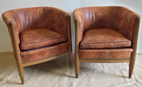 Pair of 1930s Art Deco armchairs