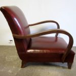 1930s Art Deco armchair with wooden armrests - Detail 1