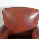 Pair of old straight club armchairs - Detail 2