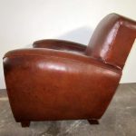 Pair of old straight club armchairs - Detail 1