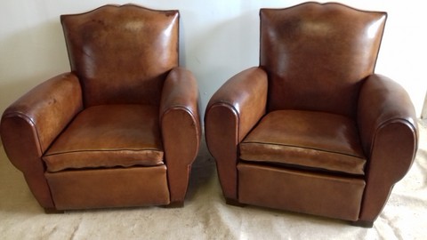 Pair of Club Mustache Chairs