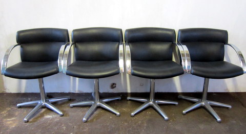 Four 1980 vintage armchairs