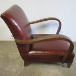 1930s Art Deco armchair with wooden armrests - Detail 2