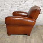 Fauteuil club cuir dossier moutache - Detail 2