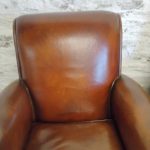 Paire de fauteuils club cuir - Detail 1
